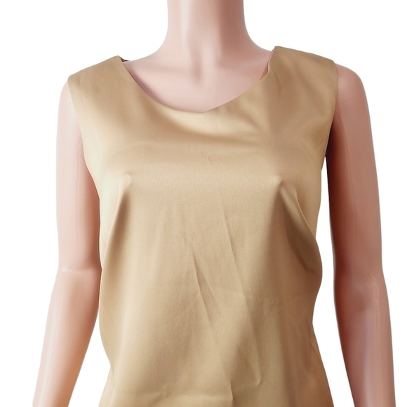 WORTHINGTON Creamy Light Gold 2 Piece Dress & Long Blazer / Coat Set Size: 18 - Picture 3 of 16